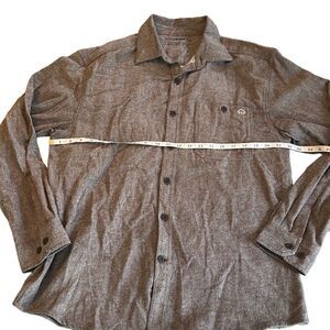 Wolverine Men's Gray Cotton Flannel Long Sleeve Button Up Shirt Size Large